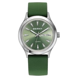 BERNY Watches for Men 40mm Luminous Elegance Dress Quartz Watch Calendar Week Luxury Waterproof Casual Business Men's Wristwatch