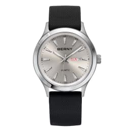 BERNY Watches for Men 40mm Luminous Elegance Dress Quartz Watch Calendar Week Luxury Waterproof Casual Business Men's Wristwatch