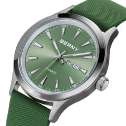 BERNY Watches for Men 40mm Luminous Elegance Dress Quartz Watch Calendar Week Luxury Waterproof Casual Business Men's Wristwatch