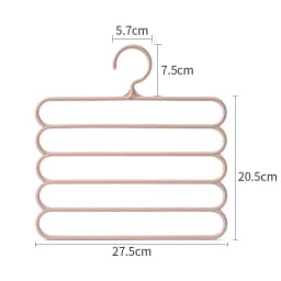 Clothes Hangers Trousers Hangers Holders Closet Storage Organizers 5 Layers Pants Towel Scarfs Racks Storage Organization
