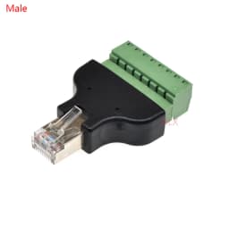1Pcs High Quality RJ45 To Screw Terminal Adaptor RJ45 Male/Female To 8 Pin Connector RJ45 Splitter For CCTV DVR CCTV Accessories