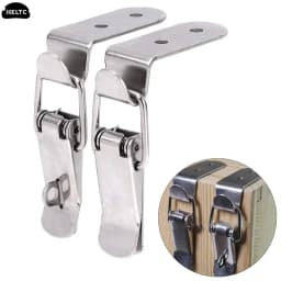 1PCS Stainless Steel 304 Toolbox Locking Latch Hasps Metal Toggle Catch Clasp Box Loaded Hinges Furniture Hardware Accessories