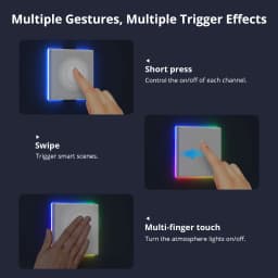 SONOFF T5 WiFi Smart Touch Wall Switch Full Touch Panel Replaceable Cover 2 Way Control Light Switch for Alexa Alice Google Home