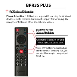 BOXPUT BPR3S Plus Air Mouse Voice Control Dual‑Mode Bluetooth 5.0 2.4GHz IR Learning 6‑Axis Gyro Remote Control Android TV Box
