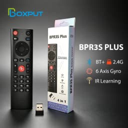 BOXPUT BPR3S Plus Air Mouse Voice Control Dual‑Mode Bluetooth 5.0 2.4GHz IR Learning 6‑Axis Gyro Remote Control Android TV Box