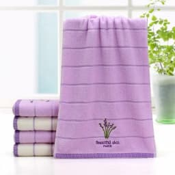 High Quality Bath Towel Cotton Embroidery Lavender Aromatherapy Soft Hand Face Towel Sheet Set 34 X 74cm Bath Towel
