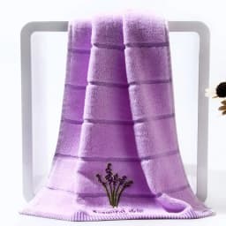 High Quality Bath Towel Cotton Embroidery Lavender Aromatherapy Soft Hand Face Towel Sheet Set 34 X 74cm Bath Towel