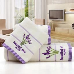 High Quality Bath Towel Cotton Embroidery Lavender Aromatherapy Soft Hand Face Towel Sheet Set 34 X 74cm Bath Towel