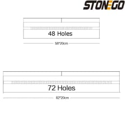 STONEGO 48/72 Holes Canvas Wrap Roll Up Pencil Pen Bag Holder Case Storage Pouch