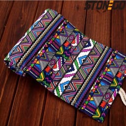 STONEGO 48/72 Holes Canvas Wrap Roll Up Pencil Pen Bag Holder Case Storage Pouch