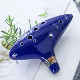 Ocarina Ceramic Legend Of 12 Holes Ceramic Alto C Ocarina Flute Blue Inspired Time Musical Instrument For Beginner Accessories