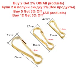 100Pcs/Lot Lanyard Snap Clip Hooks Metal Spring Gourd Purse Buckle Connector For DIY Keychain Zipper Pull ID Card Findings