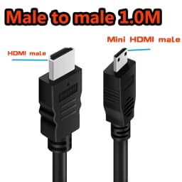 Cable Mini HDMI to HDMI Cable HDMI Type C Ultra Short HDMI Mini HDMI Cable for Digital Camera Tablets Laptop 4K 60Hz HDMI 2.0
