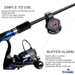 FLYSAND Fishing Bite Alarm Electronic Fish Alarm Bite Sensor Indicator Alarm Fishing Bite Sound Alert Sensitive Indicator