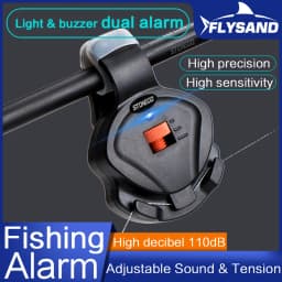 FLYSAND Fishing Bite Alarm Electronic Fish Alarm Bite Sensor Indicator Alarm Fishing Bite Sound Alert Sensitive Indicator