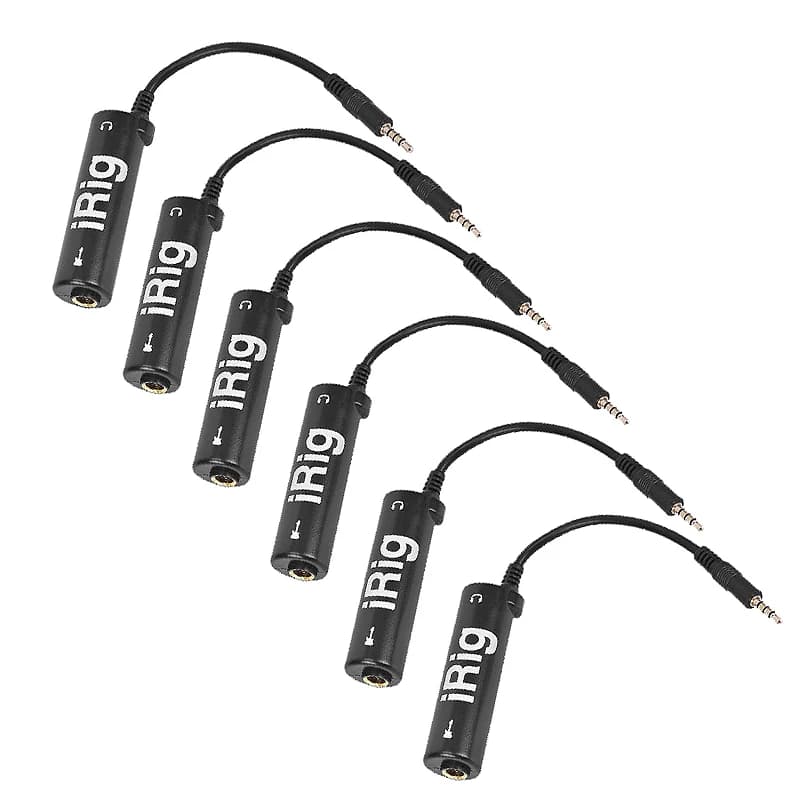 6PCS IRIG Guitar Link O Interface Cable Rig Adapter Converter System for Phone / for IPad New Wholesale Sale