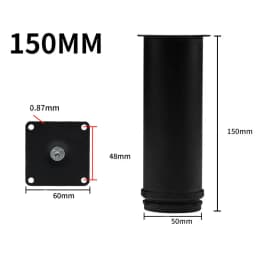 Black Stainless Steel Adjustable Foot Cabinet Sofa Cabinet Foot Adjustable Furniture Foot Support Legs TV Bed Coffee Table Foot