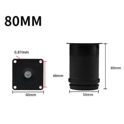 Black Stainless Steel Adjustable Foot Cabinet Sofa Cabinet Foot Adjustable Furniture Foot Support Legs TV Bed Coffee Table Foot