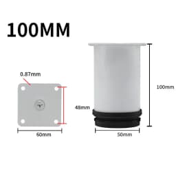Black Stainless Steel Adjustable Foot Cabinet Sofa Cabinet Foot Adjustable Furniture Foot Support Legs TV Bed Coffee Table Foot