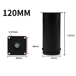 Black Stainless Steel Adjustable Foot Cabinet Sofa Cabinet Foot Adjustable Furniture Foot Support Legs TV Bed Coffee Table Foot