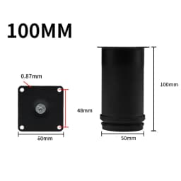 Black Stainless Steel Adjustable Foot Cabinet Sofa Cabinet Foot Adjustable Furniture Foot Support Legs TV Bed Coffee Table Foot