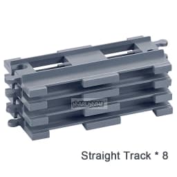 Marumine MOC Block Train Straight Curved Track Crossover Parts Railway Switch Big Size Building Bricks City View Accessories