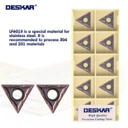 DESKAR Original TCMT110204 TCMT110208 TCMT16T304 TCMT16T308 LF6018 10Pcs Internal Boring Blade Turning Tool For Stainless Steel