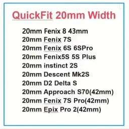 Replacement Silicone Watchband For Garmin Fenix 5S Plus 6S Pro 7S Quick Release 20mm Watch Strap Accessories Easyfit Bracelet