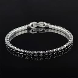 Sliver Color 3mm 4mm 5mm Black Bracelet Bangle for Women Wedding Fashion Jewelry Party Gift S4777