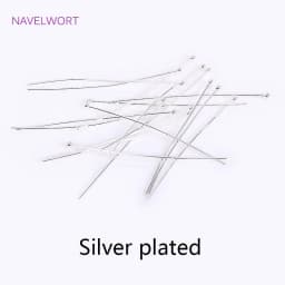50pcs/Lot Brass Ball Head/Flat Head/Eye Head Pins Supplies For Jewelry 18K Gold Plated Pins DIY Beading Accessories Wholesale
