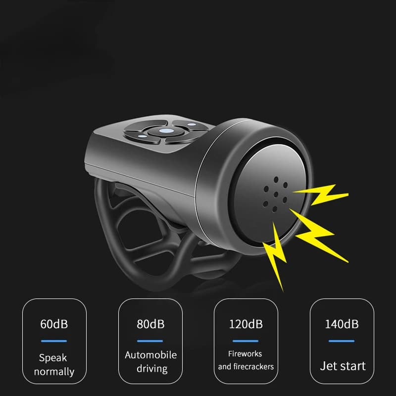 ESLNF Bicycle Bell Rechargeable Bike Motorcycle Electric Anti-theft Alarm Horn Loud Alarm Ring Bell Road Cycling Accessories