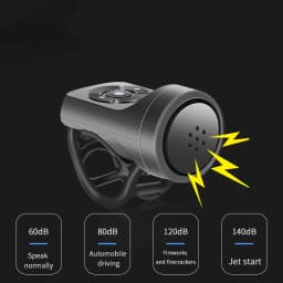 ESLNF Bicycle Bell Rechargeable Bike Motorcycle Electric Anti-theft Alarm Horn Loud Alarm Ring Bell Road Cycling Accessories