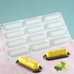 Oval Long Strip Mousse Cake Mold Silicone Pastry Mold For Sweets Cake Forms Tray DIY Homemade French Sweets Baking Mould