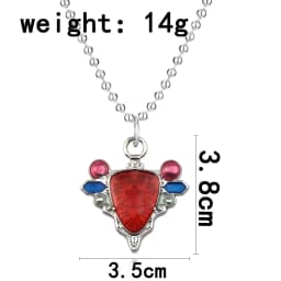 Anime JoJos Bizarre Adventure Necklace Red Stone of Aja Necklace Pendant Joseph Joestar Cosplay Accessories