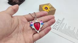 Anime JoJos Bizarre Adventure Necklace Red Stone of Aja Necklace Pendant Joseph Joestar Cosplay Accessories