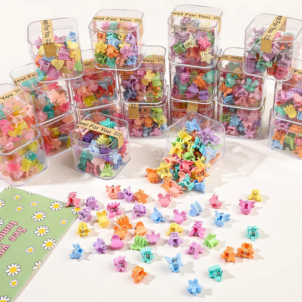 40PCS/Lot Hair Accessories For Girls Colorful Sweet Cute Small Crab Hair Claws Clips Kids Hairpins Headwear Baby Hair Accessory