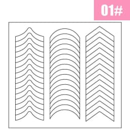 2pcs French Manicure Nail Wraps Stickers, Nail Art Form Fringe Tip Guides for DIY Nail Decoration