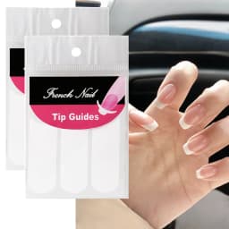 2pcs French Manicure Nail Wraps Stickers, Nail Art Form Fringe Tip Guides for DIY Nail Decoration