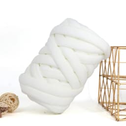 500G Thick Chunky Yarn Cored Cotton Wool Tube Yarn for DIY Blanket Hat Bulky Arm Roving Handwork Knitting Spin Yarn