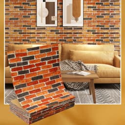 3D Wall Sticker 70cmx10m Continuous Retro Imitation Brick Wallpaper Self Adhesive Waterproof Wallcovering Living Room Wall Decor