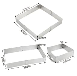 Adjustable Mousse Ring DIY Cake Decorating Mould Square Cake Mold Stainless Steel Bakeware Dessert Baking Tool Cake Tools
