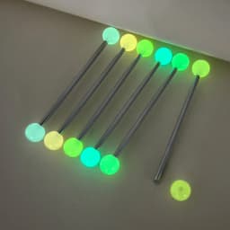 6pcs Luminous Acrylic Cartilage Earrings Piercing Industrial Barbell Long Ear Stud Ring Bar Tragus Helix Women Body Jewelry 14G