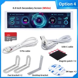 8.8 Inch IPS Type C Secondary Screen USB-C Interface Computer Monitoring CPU GPU RAM Dislpay Smart Screen No Need AIDA64