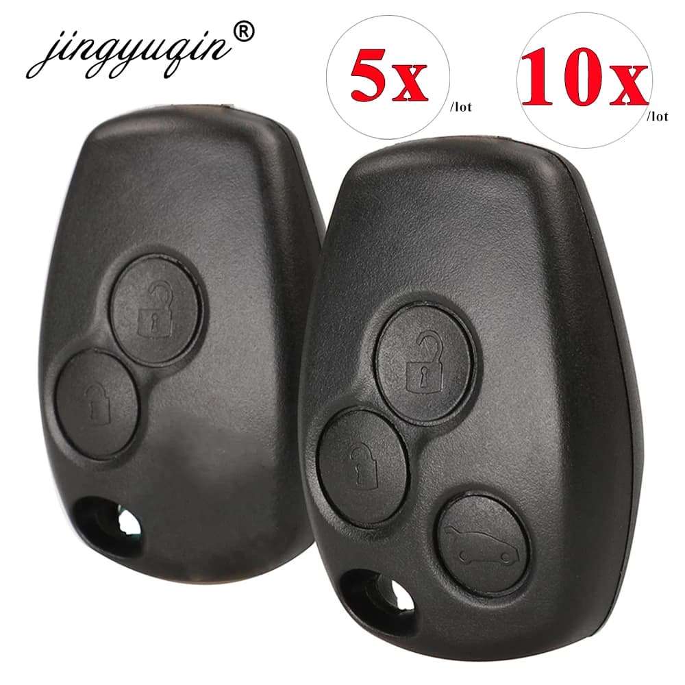 jingyuqin 5/10pcs Button Remote Key Shell Case For Renault Espace Laguna Duster Logan DACIA Sandero Clio Kangoo Nissan No Blade
