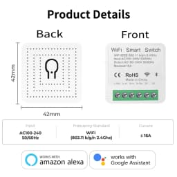 Wifi Smart Switch Ewelink APP 16A Mini Light Switches 2 Way Wireless Smart Home Automation Breaker Voice for Alexa Google Alice