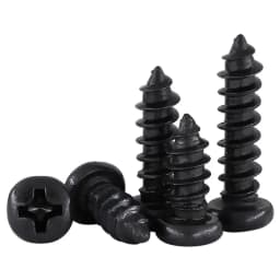 100 Pcs/Lot M1 M1.2 M1.4 M1.5 M1.7 M2 M2.3 M2.6 M3 M3.5 M4 M5 Black Carbon Steel Phillips Self-tapping Screws Cross Round Head