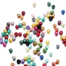 100Pcs/Lot 4/6/8/10mm Round Glass Bead Imitation Pearl Beads for DIY Earrings Necklace Jewelry Making Findings Accessories