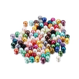 100Pcs/Lot 4/6/8/10mm Round Glass Bead Imitation Pearl Beads for DIY Earrings Necklace Jewelry Making Findings Accessories