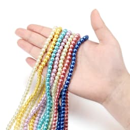 100Pcs/Lot 4/6/8/10mm Round Glass Bead Imitation Pearl Beads for DIY Earrings Necklace Jewelry Making Findings Accessories
