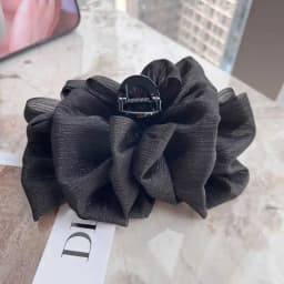 Summer Sweet Mesh Tulle Big Bow Hair Claw Clips for Women Solid Colours Elegant Bowknot Ponytail Clip New Headdress Accessories